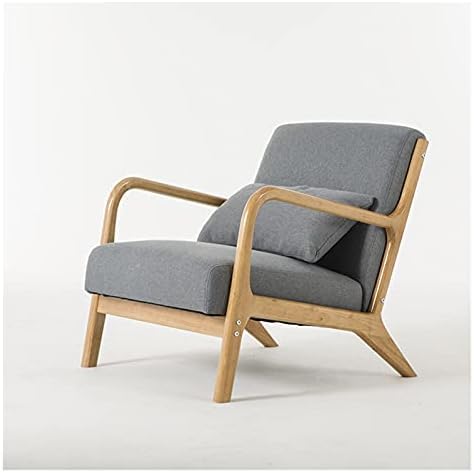 Chaises d'appoint, Fauteuil en Tissu Moderne, Chaise d'appoint rembourrée Moderne, Fauteuil Confortable pour Chambre à Coucher, Pieds en Bois Massif, Fauteuil Nordique, Maison, cha