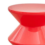 Qianly Tabouret de Canapé, Table de Chevet, Forme Unique, Tabouret D'appoint, Petite Table de Nuit, Siège à Langer pour La Décoration de La Chambre de Bé, Rouge, 3 Niveaux