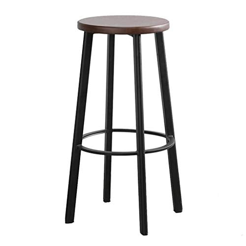Tabourets de Bar en Bois Cuisine Vintage de Bar Ensemble Cadre en Métal et Siège en Bois Massif Style Industriel 75cm de Haut (Color : Brown) Tabourets de Bar en Bois Cuisine Vintage de Bar Ensemble Cadre en Métal et Siège en Bois Massif Style Industriel 75cm de Haut (Color : Brown)