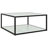 BaraSh Table Basse Blanc 80x80x35 cm Verre trempé,Table Basse,Table Basse Salon,Tables Basses de Salon,Table de Basse Moderne,Table Basse,Table Basse Salon,Tables Basses de Salon,