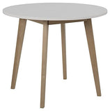 AC Design Furniture Medina Table à manger, Bouleau, Blanc, 90 x 90 x 76 cm