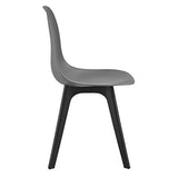 [en.casa] Set de 2 Chaises Design Chaise de Cuisine Chaise de Salle à Manger Plastique Gris et Noir 83 x 54 x 48 cm