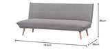 EVERGREENWEB - Canapé convertible en matelas Clic Clac | Canapé Lit 3 places Style Scandinave Design moderne | Canapé rembourré avec pieds escamotables et pieds en bois | Click Velvet Gris