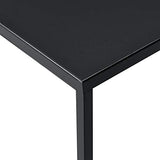 Table Basse Carrée Stylée pour Salon en Métal Surface Anti-Éraillures 38 x 85 x 85 cm Noir Mat