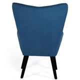 IDMarket - Fauteuil scandinave ANIA en Velours Bleu