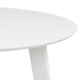AC Design Furniture Roxanne Table à Manger pour 4 Personnes en Blanc 105 x 76 cm - Table de Cuisine avec Peinture Blanche - Style rétro Moderne pour Salle à Manger - Table à Manger Ronde