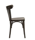 METRO Professional Chaise de Restaurant Bistrot en Hêtre, Finition Noyer Brun, Lot de 2