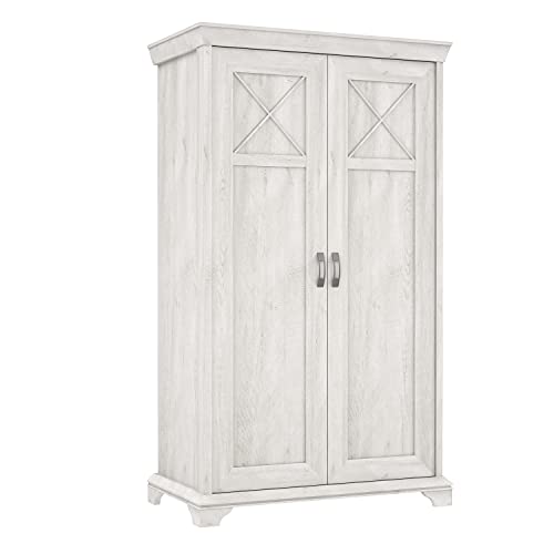 Forte Armoire, Bois d'ingénierie, décor pin Blanc, 66,2 x 123 x 210,3 cm