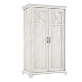 Forte Armoire, Bois d'ingénierie, décor pin Blanc, 66,2 x 123 x 210,3 cm