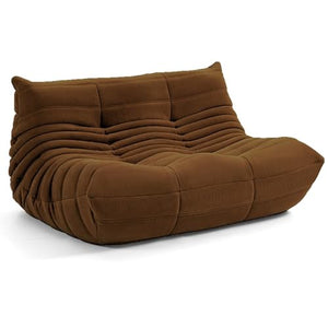 Canapé de Sol Confortable et Paresseux, canapé d'appoint en Tissu suédé Doux inspiré des chenilles avec Chaise à Texture plissée en Coton 50D Marron paresseux-70 × 184 × 38 cm