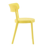 Fusion Living Chaise De Bistrot en Plastique Jaune Citron