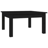 vidaXL Table Basse Table d'Appoint Bout de Canapé Table de Salon Meuble de Salon Salle de Séjour Intérieur Noir 55x55x30 cm Bois Massif de Pin