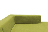 DOMO. collection Modica Canapé d'angle Moderne en Forme de L sans Sol - 244 x 173 x 83 cm (l x p x h) - Vert