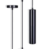 GOURIDE Lot de 3 lustres cylindriques à LED COB de haute qualité modernes et minimalistes Blanc chaud