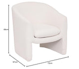 Atmosphera - Fauteuil Kunjo - Bouclette - Blanc