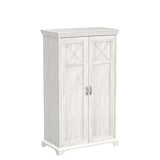 Forte Armoire, Bois d'ingénierie, décor pin Blanc, 66,2 x 123 x 210,3 cm