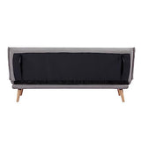 EVERGREENWEB - Canapé convertible en matelas Clic Clac | Canapé Lit 3 places Style Scandinave Design moderne | Canapé rembourré avec pieds escamotables et pieds en bois | Click Velvet Gris