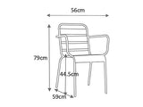 Vente-unique - Lot de 2 fauteuils de Jardin empilables en métal - Rouge - MIRMANDE de MYLIA