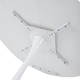 HJhomeheart Table à Manger Ronde Moderne - Pour Cuisine, Salle à Manger et Bureau - Blanche, Diamètre 110 * 75(H) CM