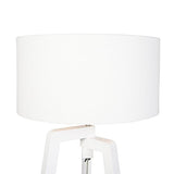 QAZQA puros - Lampe de table trépied/tripode - 1 lumière - H 1450 mm - Blanc - Moderne - éclairage intérieur - Salon I Chambre I Cuisine I Salle à manger