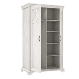 Forte Armoire, Bois d'ingénierie, décor pin Blanc, 66,2 x 123 x 210,3 cm