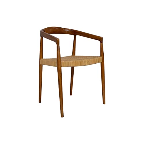 Chaise Ethnique en Bois Teck Massif et cannage rotin NEGARA Chaise Ethnique en Bois Teck Massif et cannage rotin NEGARA
