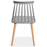 Menzzo Lot de 2 chaises scandinaves Trouville Gris 8311agrey