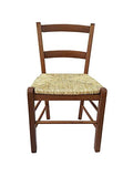 LIBEROSHOPPING.eu - LA TUA CASA IN UN CLIK Chaise en Bois de hêtre avec Assise en Paille 71x33x39 cm (Noyer)