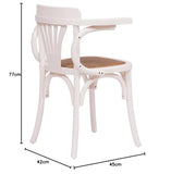 Biscottini Chaise Salle a Manger Bois 77x42x45 cm - Chaise rotin Salle à Manger et Chaise de Cuisine - Chaise bistrot Bois - Chaise Bois bistrot