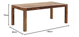 Kare Authentico Table Design pour 4 à 6 Personnes, Unique, Faite à la Main, élégante, Durable, Design Minimaliste, Table en Bois Massif pour Salle à Manger, Table à Manger, en Bois Massif, 76 x 80 x