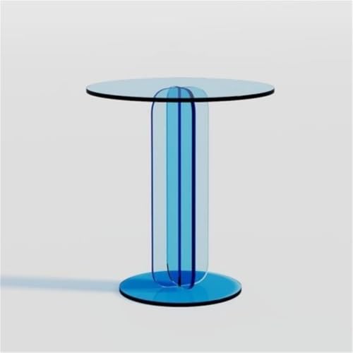 ZDFTGKM Table basse ronde moderne en acrylique - Multifonction - Pour salon, chambre à coucher et bureau - Bleu - 53 x 58 cm (l x L) ZDFTGKM Table basse ronde moderne en acrylique - Multifonction - Pour salon, chambre à coucher et bureau - Bleu - 53 x 58 cm (l x L)