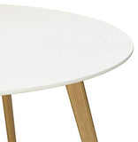 ALTEREGO Table de Cuisine Ronde Design Blanc 120x120x75 cm Table Ronde pouvant accueillir 6 Personnes.