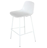 ALTEREGO Tabouret Snack mi-Hauteur Design Blanc 47x42,5x90 cm