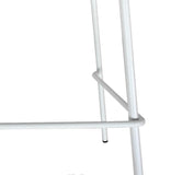 ALTEREGO Tabouret Snack mi-Hauteur Design Blanc 47x42,5x90 cm