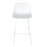 ALTEREGO Tabouret Snack mi-Hauteur Design Blanc 47x42,5x90 cm