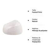 Icon Pouf Fauteuil en Sherpa, Pouf Geant de Salon, Pouf pour Adultes