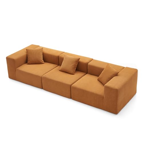 BEDOIN Combinaison de module de canapé de compression en éponge complète, canapé en tissu italien de petite taille, emballage sous vide, démontage et lavage marron, 260 x 100 x 62 cm BEDOIN Combinaison de module de canapé de compression en éponge complète, canapé en tissu italien de petite taille, emballage sous vide, démontage et lavage marron, 260 x 100 x 62 cm
