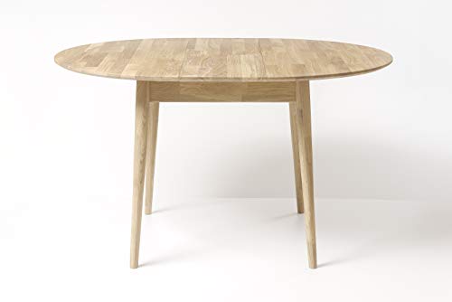 Nordic Story Escandi 6 Table de salle à manger ronde extensible en bois de chêne massif Style nordique 93-123 x 93 x 75 cm (chêne blanchi) Nordic Story Escandi 6 Table de salle à manger ronde extensible en bois de chêne massif Style nordique 93-123 x 93 x 75 cm (chêne blanchi)