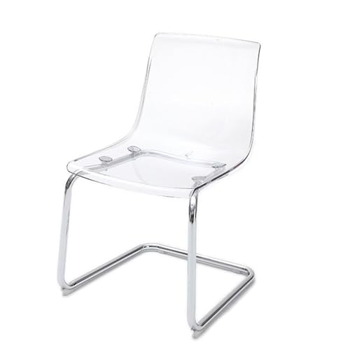 Lot de 2 chaises de salle à manger modernes en acrylique transparent style fantôme avec pieds en métal argenté pour cuisine, mariages, restaurants et banquets Lot de 2 chaises de salle à manger modernes en acrylique transparent style fantôme avec pieds en métal argenté pour cuisine, mariages, restaurants et banquets