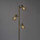 QAZQA mesh - Lampadaire - 3 lumière - H 150 cm - Doré - Moderne, Design - éclairage intérieur - Salon I Chambre
