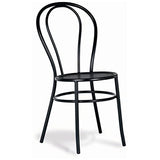 Addecor - Lot de 2 chaises de Salle à Manger - modèle Edna - Couleur Noire - 89 x 36 x 40 cm - chaises de Salon en Fer et Bois - idéales pour Les projets d'hôtellerie