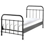 VIPACK Bed, Metal, Black, 90x200cm