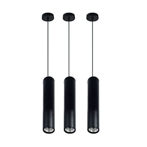 GOURIDE Lot de 3 lustres cylindriques à LED COB de haute qualité modernes et minimalistes Blanc chaud