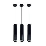 GOURIDE Lot de 3 lustres cylindriques à LED COB de haute qualité modernes et minimalistes Blanc chaud