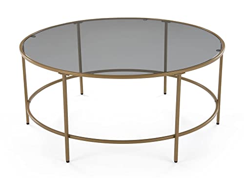 DecoInParis Table Basse en Verre Noir et métal THESSA DecoInParis Table Basse en Verre Noir et métal THESSA