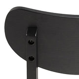 AC Design Furniture Roxanne Chaises de Salle à Manger Noires 2 pièces, Lot de 2 Chaises de Cuisine en Bois, Meubles de Salle à Manger, Style Scandinave Rétro, H: 79,5 x L: 45 x P: 55 cm