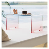 HXFRTHNM Table Basse Minimaliste en Acrylique, Design de Rangement, Luxe, esthétique, Table Basse Transparente, Meubles de Couchage Blancs