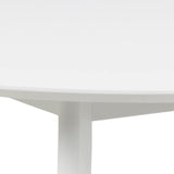 AC Design Furniture Roxanne Table à Manger pour 4 Personnes en Blanc 105 x 76 cm - Table de Cuisine avec Peinture Blanche - Style rétro Moderne pour Salle à Manger - Table à Manger Ronde