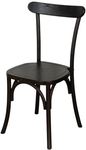 Biscottini Chaises de salle à manger bois massif 90x44x43 cm - Chaise cuisine et salon - Chaises en bois d'extérieur et intérieur - Chaise rustique Cross - Chaise rembourrée en bois vintage