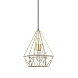 Qazqa carcass - Suspension - 1 lumière - Ø 270 mm - Doré/Laiton - Design, Moderne - éclairage intérieur - Salon I Chambre I Cuisine I Salle à manger